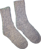Grey Rag Wool Socks