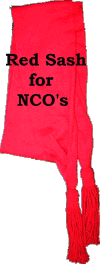 Red Wool NCO Sash